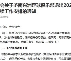 PG麻将胡了-足协官方：同意济南兴洲退赛 青岛红狮递补中甲